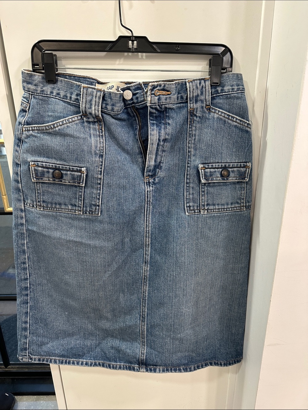 GAP Medium Blue Denim Utility Skirt